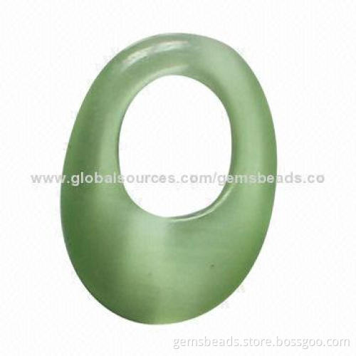Gemstone fashion hoop earrings